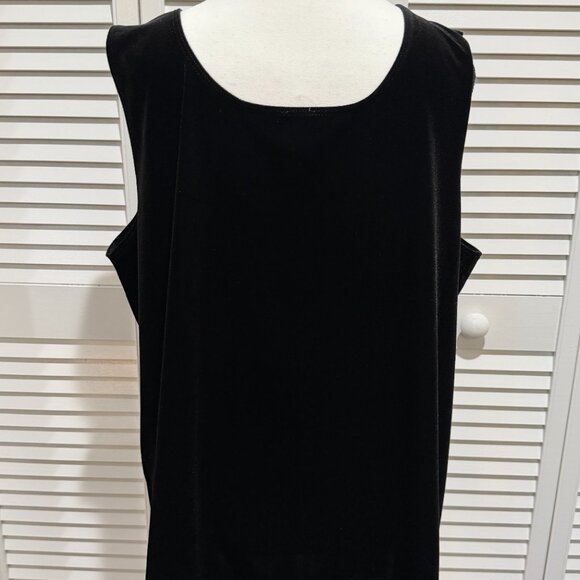 Chico’s Travelers Velvet Tank Top Black Size 3 (XL 16/18) – Classic Stretch Knit - Picture 3 of 6